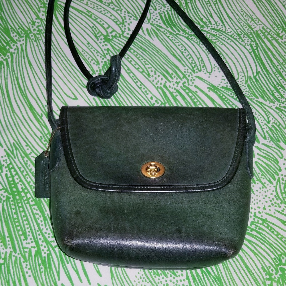 90s Vintage Green Coach bag